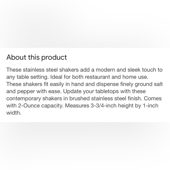 🩶American Metalcraft Salt and Pepper Shakers - Picture 9 of 10